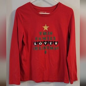 Christmas Jammies for your families M red long sleeved